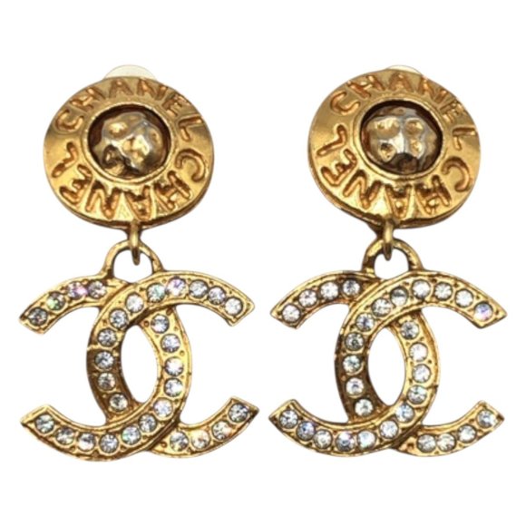 CHANEL Vintage Gold Earrings - Picture 1 of 5
